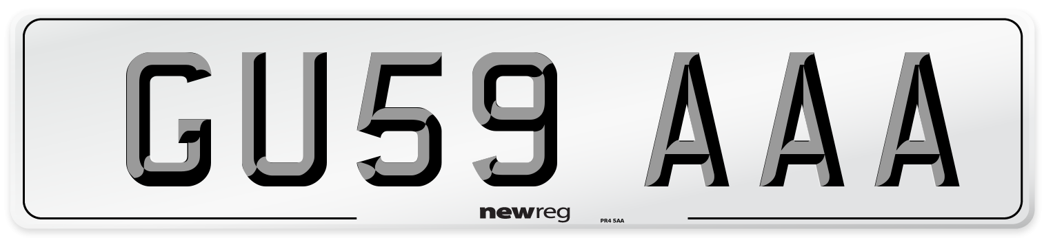 GU59 AAA Number Plate from New Reg